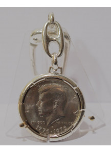 Portachiavi Mezzo Dollaro Bicentenario 1776-1976 Kennedy in Nickel
